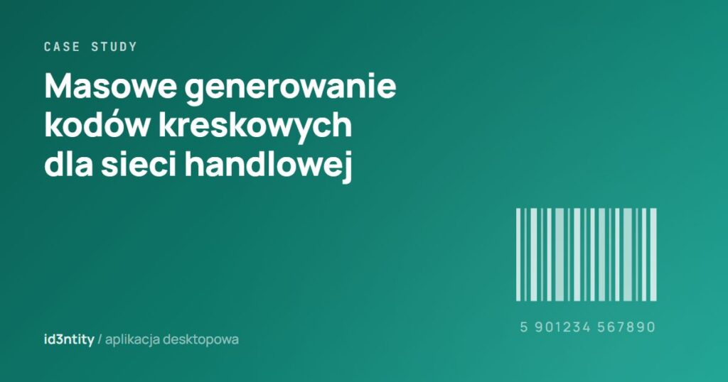 Grafika ilustracyjna: case study aplikacji do masowego generowania kodów kreskowych